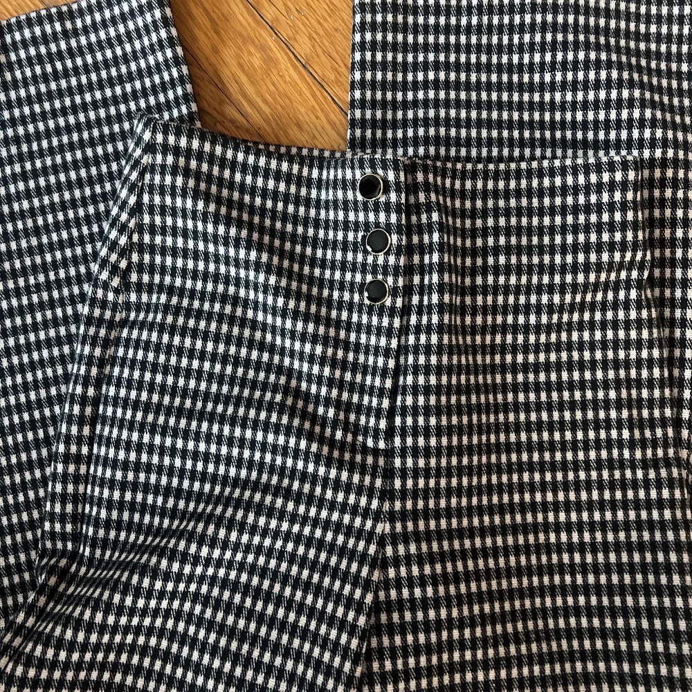 Checkered black and white pants